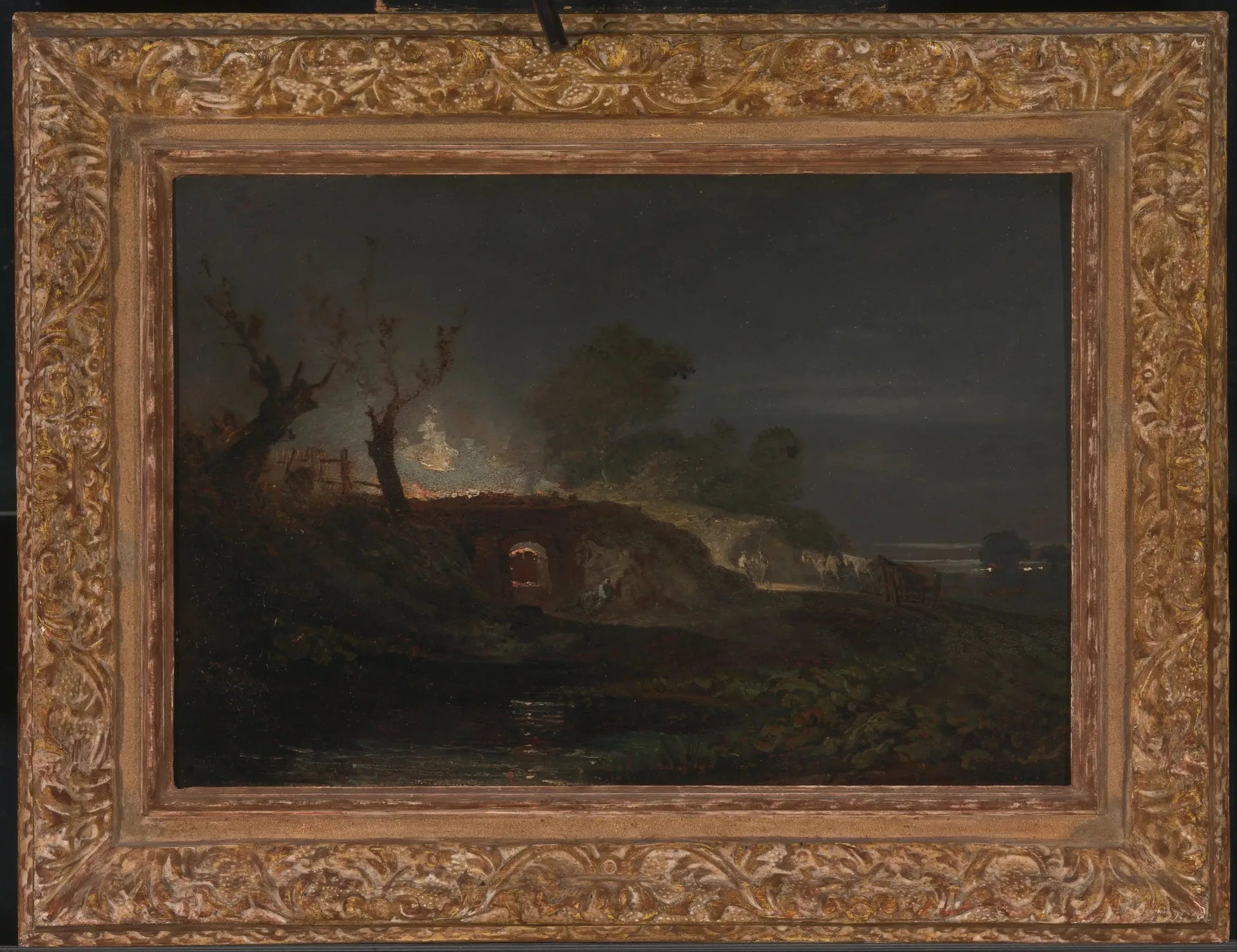 A Limekiln, Possibly at Briton Ferry in South Wales - J. M. W. Turner image 1 reproduction d’œuvre d’art à l’huile