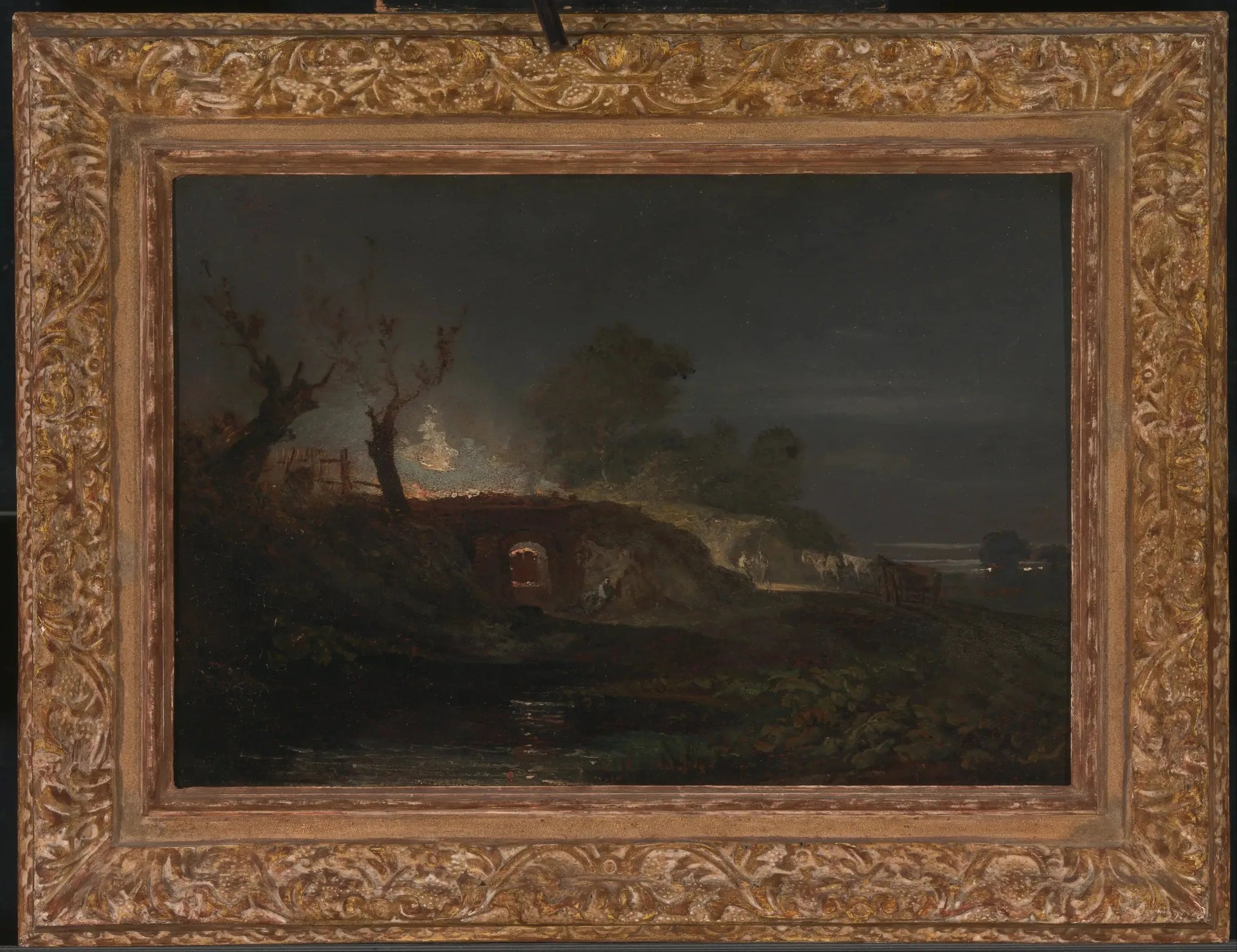 A Limekiln, Possibly at Briton Ferry in South Wales - J. M. W. Turner image 1 reproduction d’œuvre d’art à l’huile