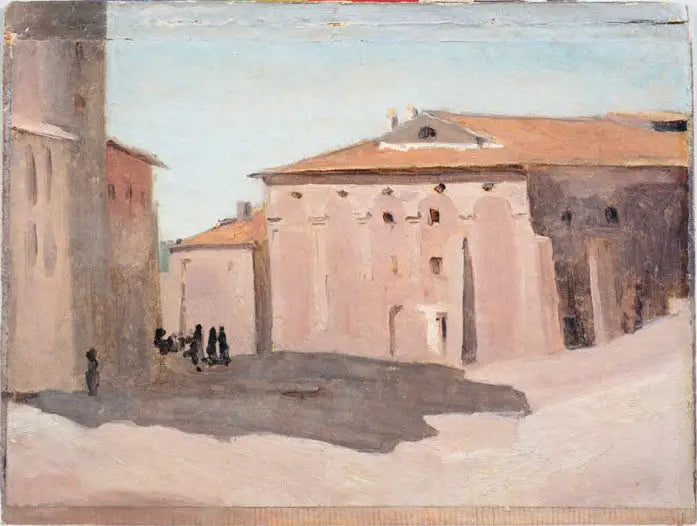 À Marino près de Rome - Jean-Baptiste Camille Corot image 1 reproduction de peinture à l’huile