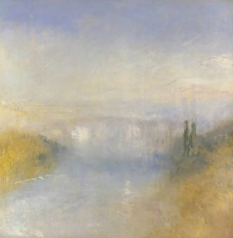 A River Seen from a Hill - J. M. W. Turner image 1 reproduction artisanale de tableau