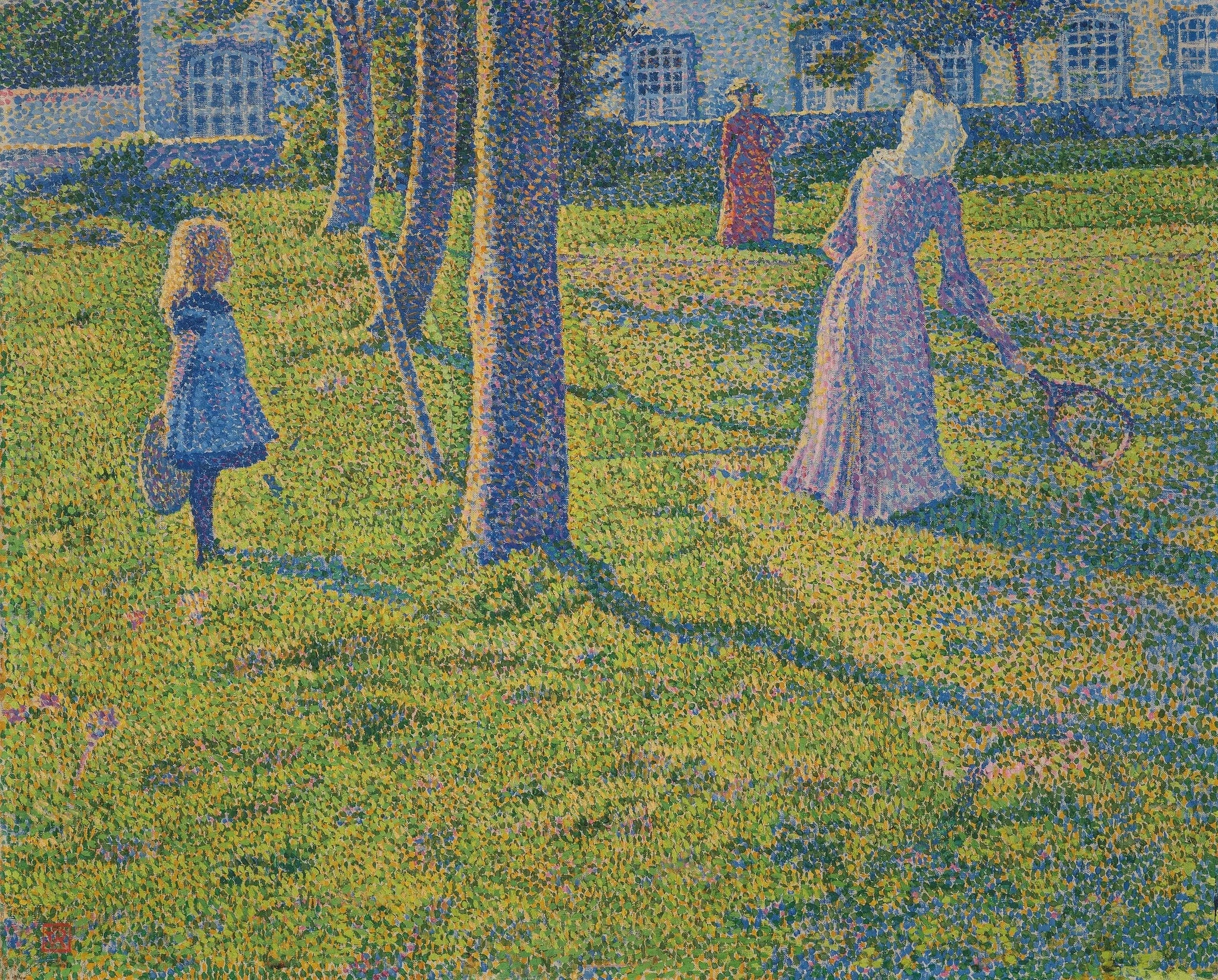 À Thuin ou la fête de tennis - Théo van Rysselberghe image 1 copie de tableau peinte à la main
