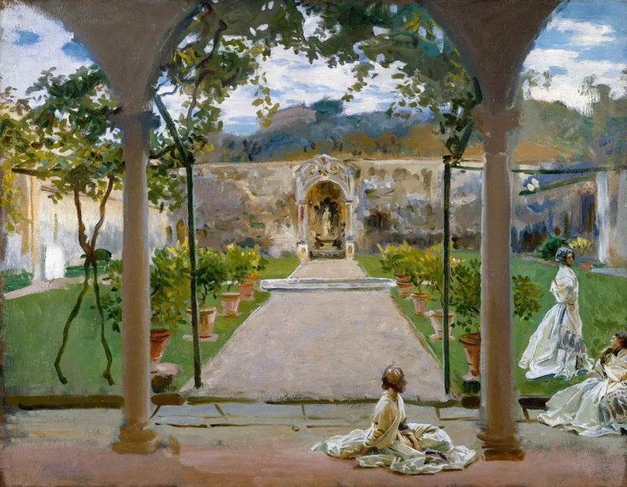 À Torre Galli : Dames dans un jardin - John Singer Sargent
