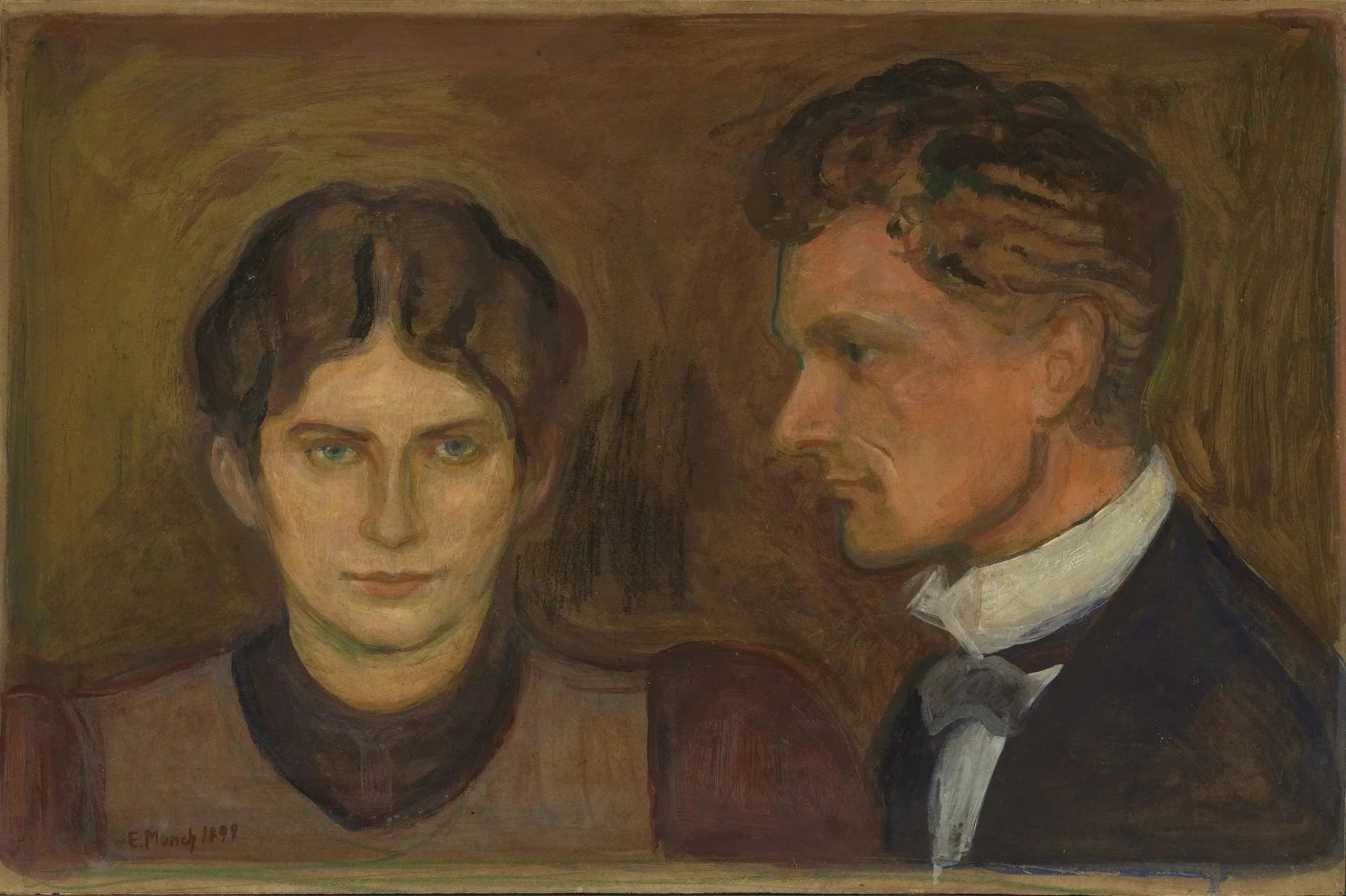 Aase et Harald Nørregaard - Edvard Munch image 1 copie peinte à la main à l’huile