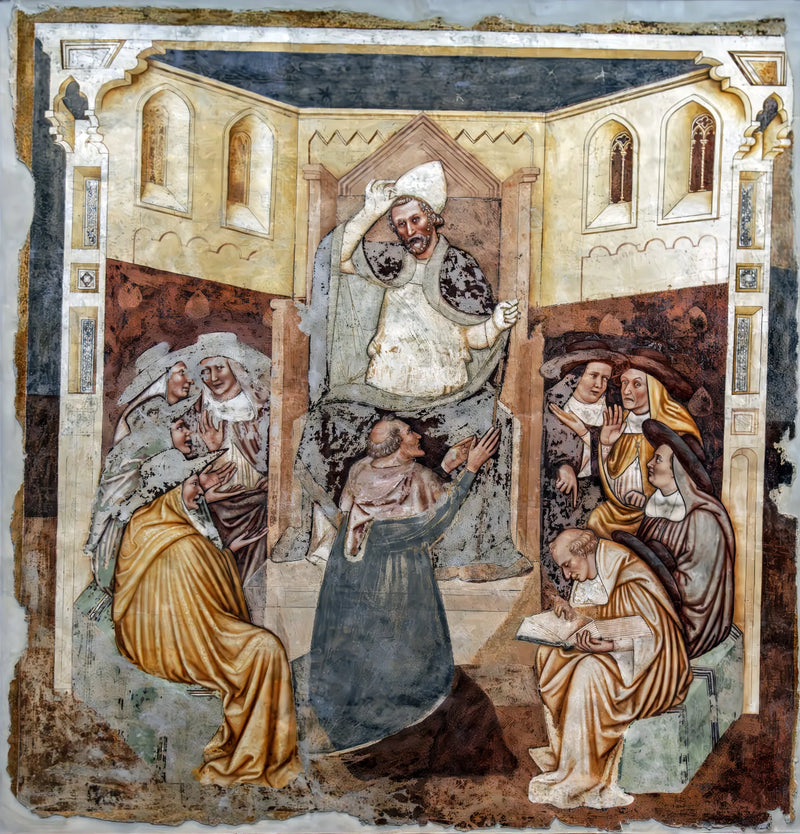 Abdication du pape (Histoires de sainte Ursule) - Tomaso da Modena