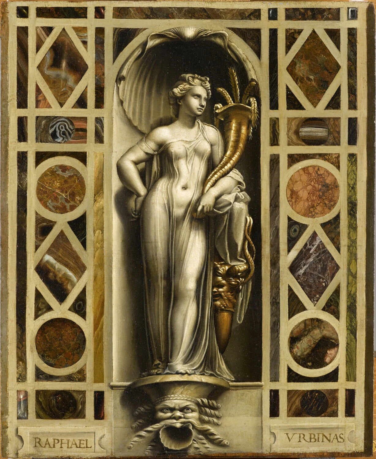 L'Abondance. Grisaille - aussi Jules Romain Giulio Romano