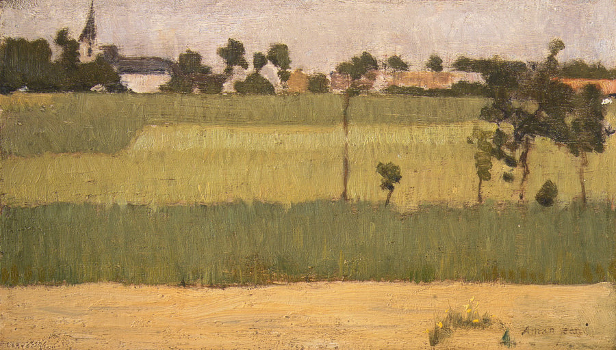Les abords d'un village - Edmond-François Aman-Jean