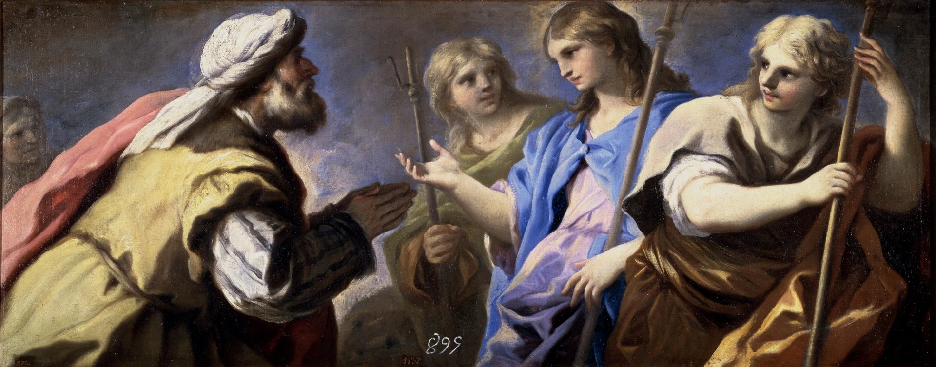 Abraham adorant les trois anges - Luca Giordano
