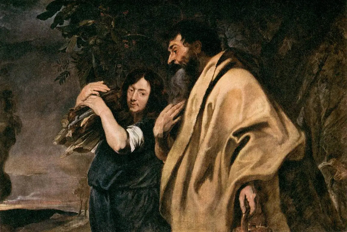 Abraham et Isaac - Antoine van Dyck image 1 copie peinte à la main à l’huile