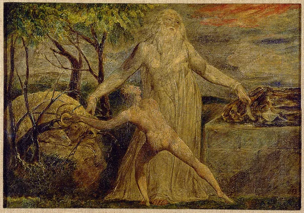Abraham et Isaac - William Blake image 1 reproduction artisanale de tableau