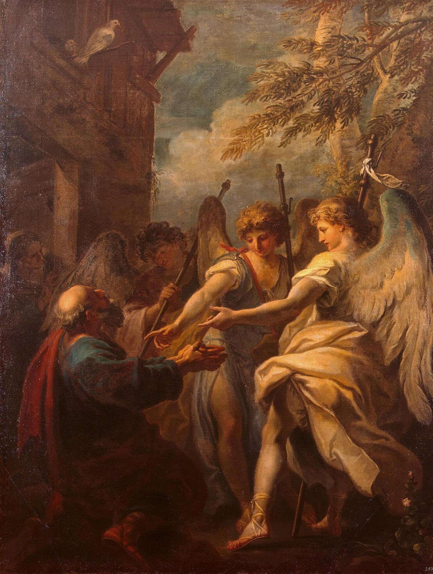 Abraham et les anges - Sebastiano Ricci image 1 tableau peint à l’huile sur toile