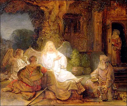 Abraham et les trois anges - Rembrandt