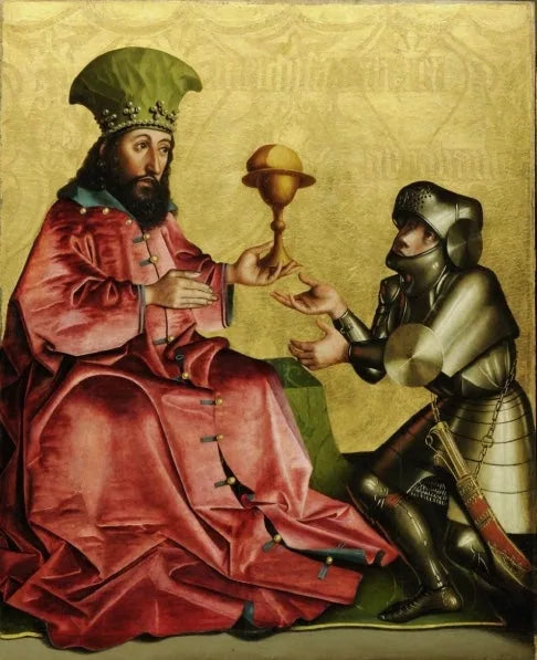 Abraham et Melchisédech - Konrad Witz image 1 copie de tableau peinte à la main
