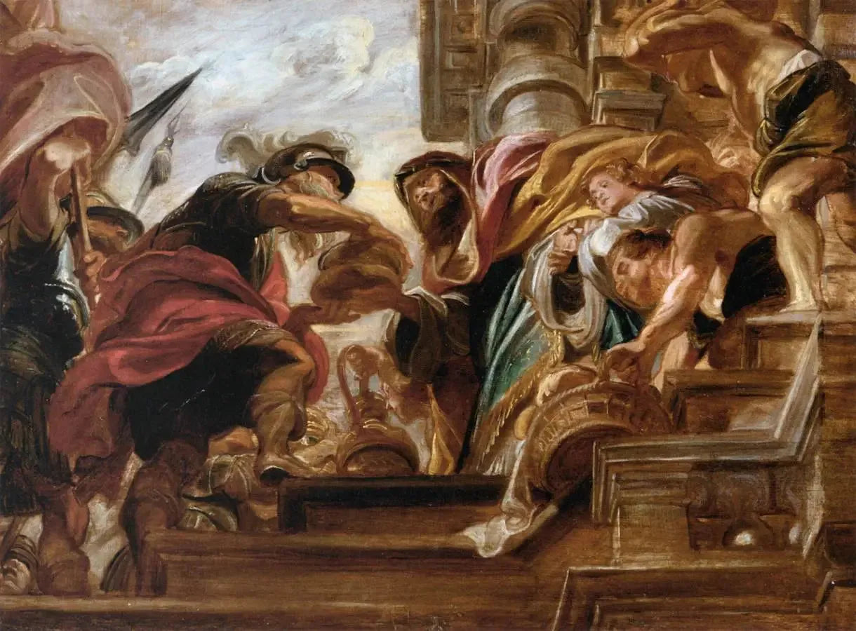 Abraham et Melchisédech - Peter Paul Rubens image 1 reproduction artisanale de tableau