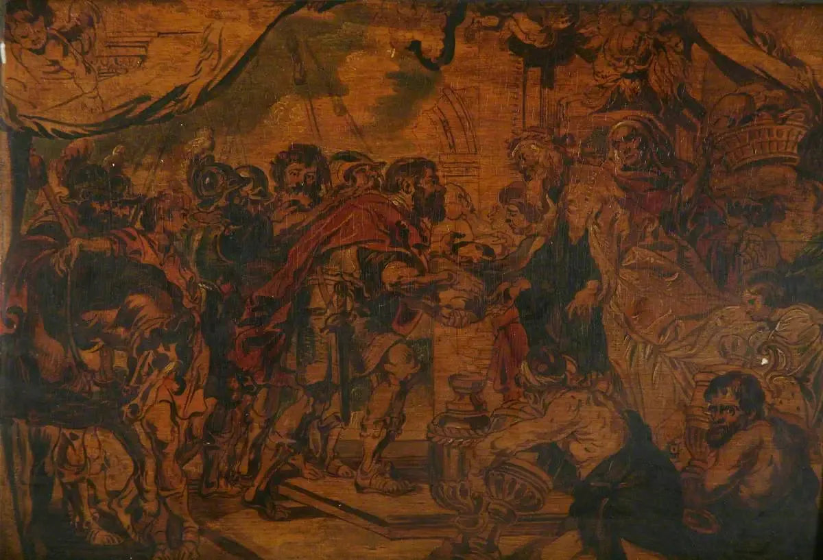 Abraham et Melchisédek - Peter Paul Rubens image 1 copie de tableau peinte à la main
