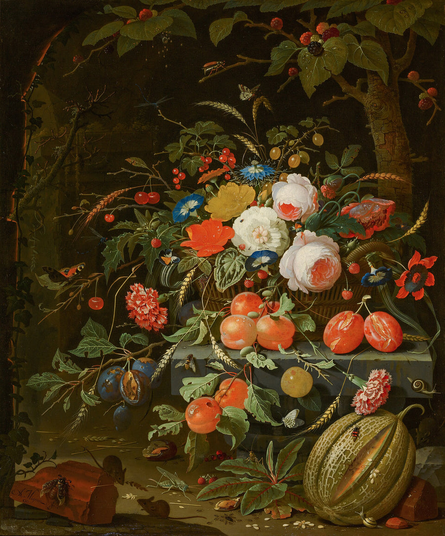 Nature morte aux fleurs dans un vase - Abraham Mignon
