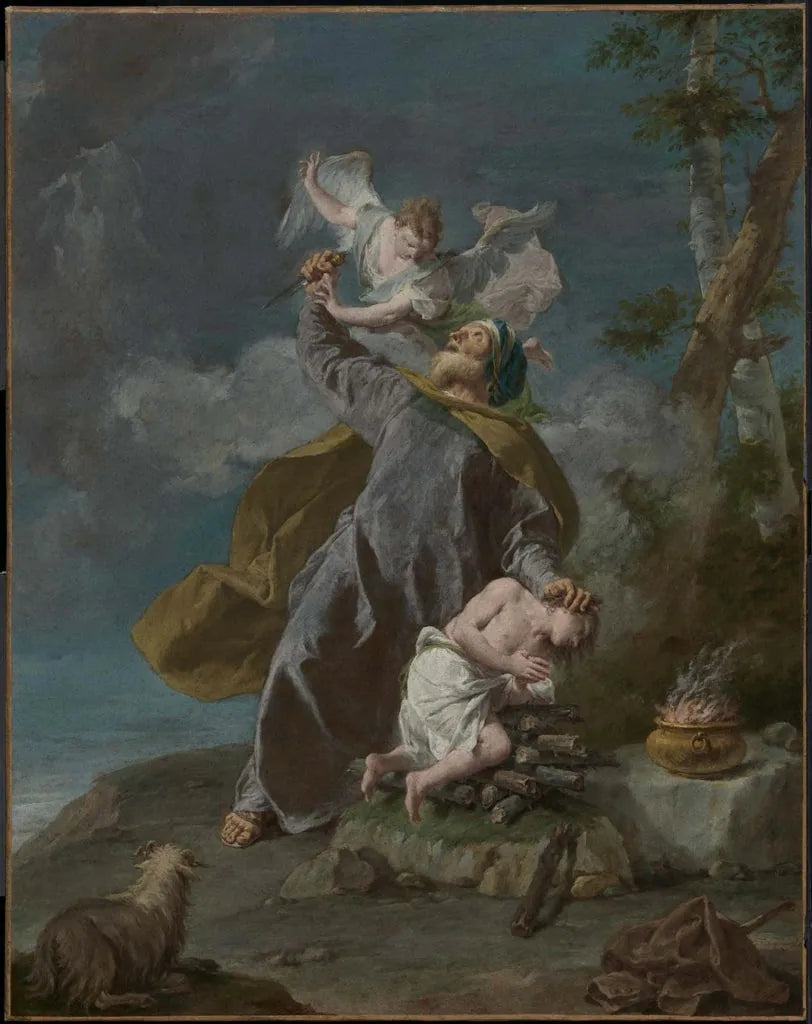 Abraham sacrifiant son fils Isaac - Giovanni Battista Pittoni image 1 reproduction de peinture à l’huile
