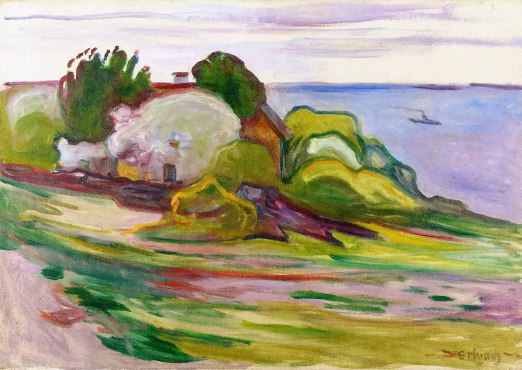 Abres et Torpilleur - Edvard Munch image 1 copie peinte à la main à l’huile