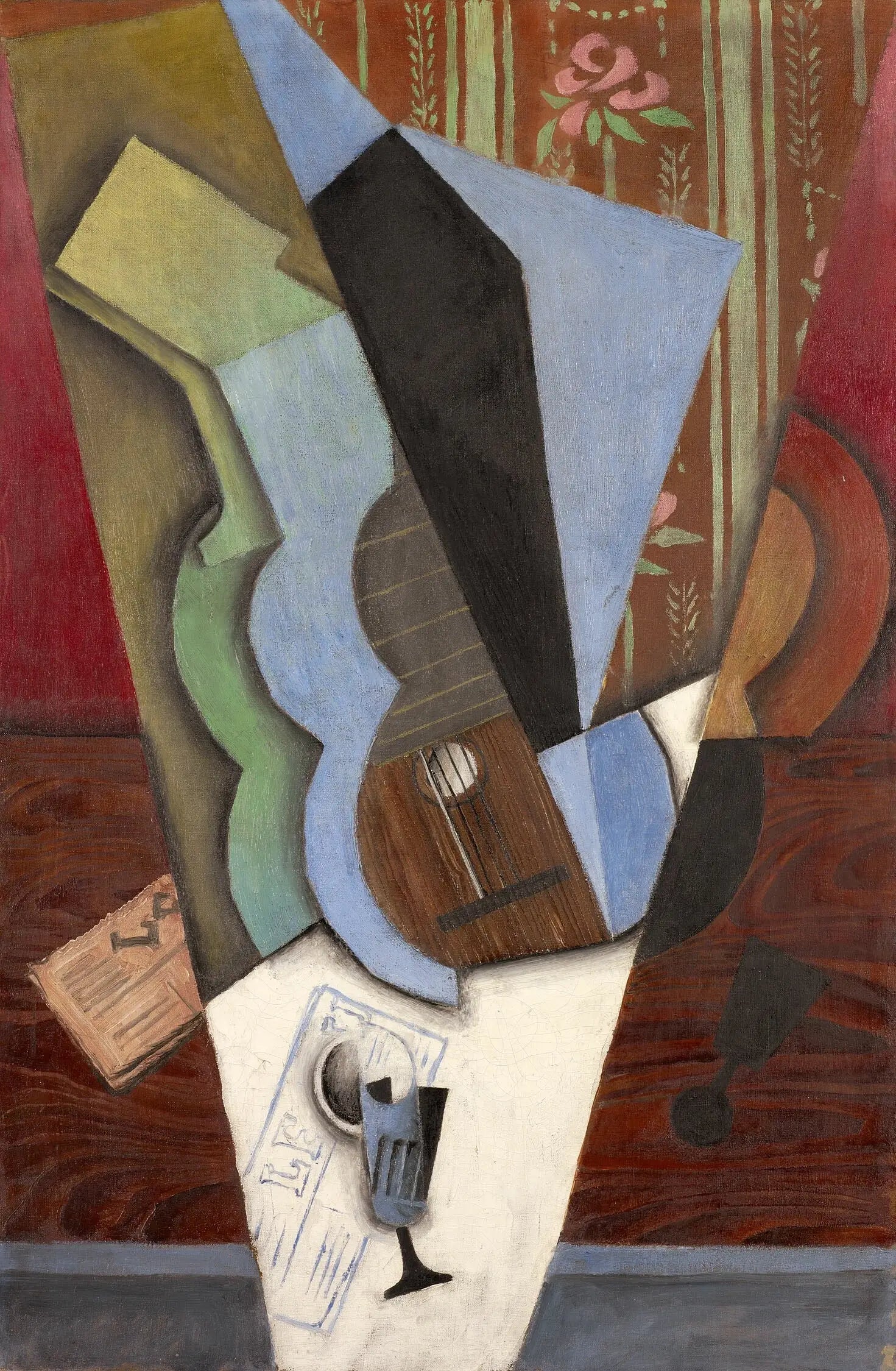 Abstraction (Guitare et Verre) - Juan Gris image 1 copie peinte à la main à l’huile