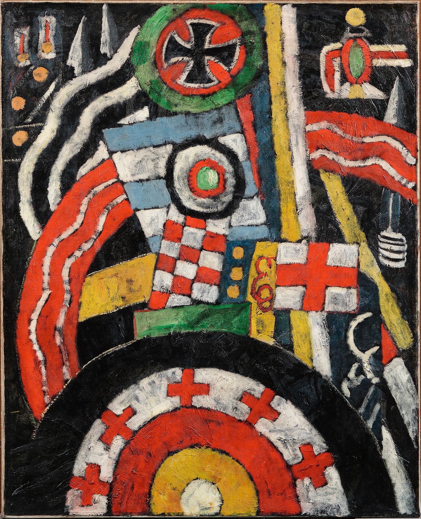 Abstraction (Symboles militaires) - Marsden Hartley image 1 copie de tableau peinte à la main