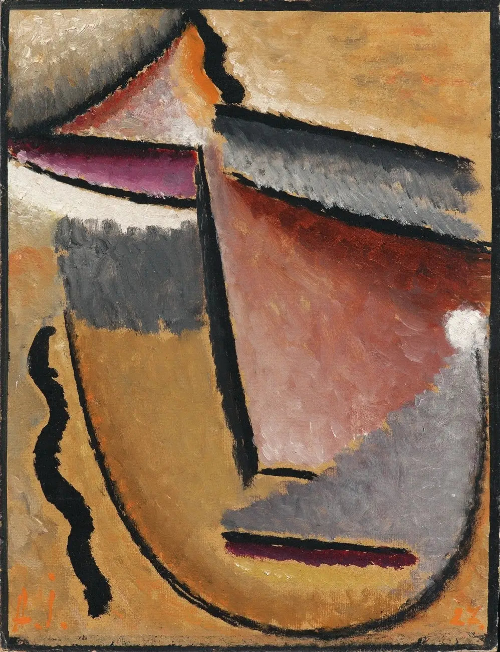 Abstrakter Kopf: Bildnis Mela Eschrich - Alexej von Jawlensky image 1 reproduction artisanale de tableau
