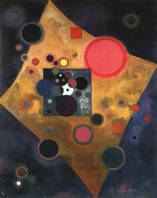 Accent en rose - Vassily Kandinsky image 1 copie peinte à la main à l’huile