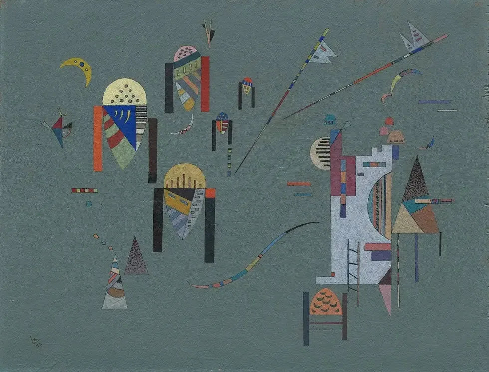 Accents verticaux - Vassily Kandinsky image 1 tableau peint à l’huile sur toile