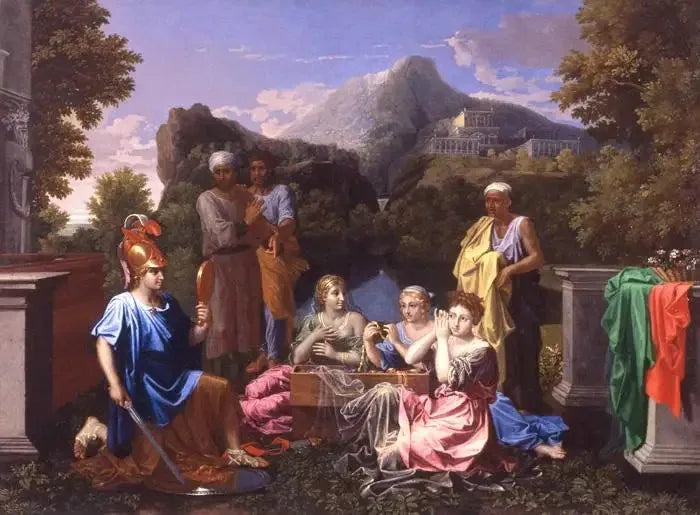 Achille à Skyros - Nicolas Poussin image 1 tableau peint à l’huile sur toile