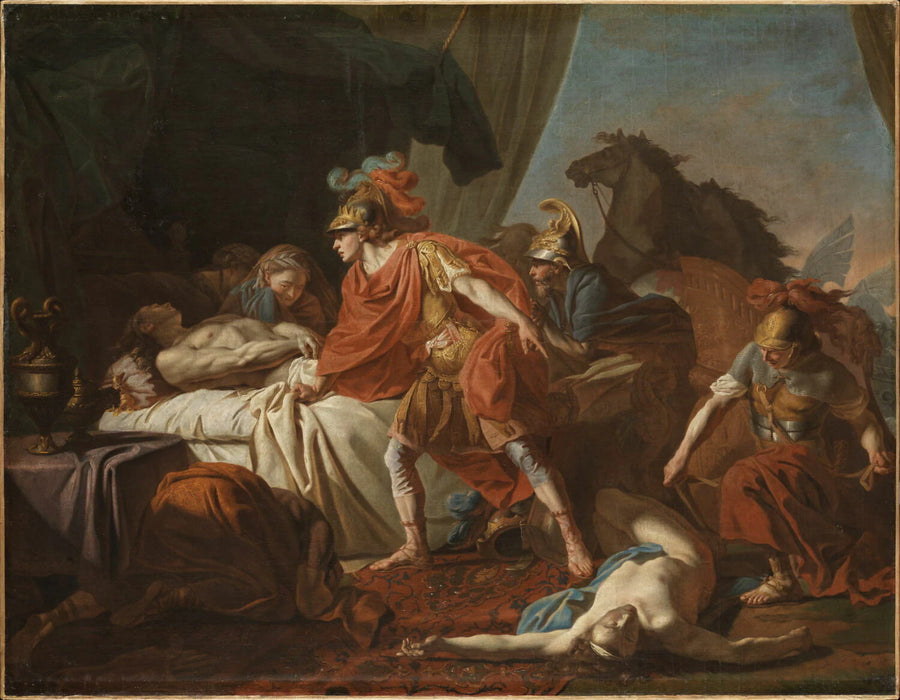Achille dépose le cadavre d'Hector aux pieds du corps de Patrocle - Joseph Benoît Suvée