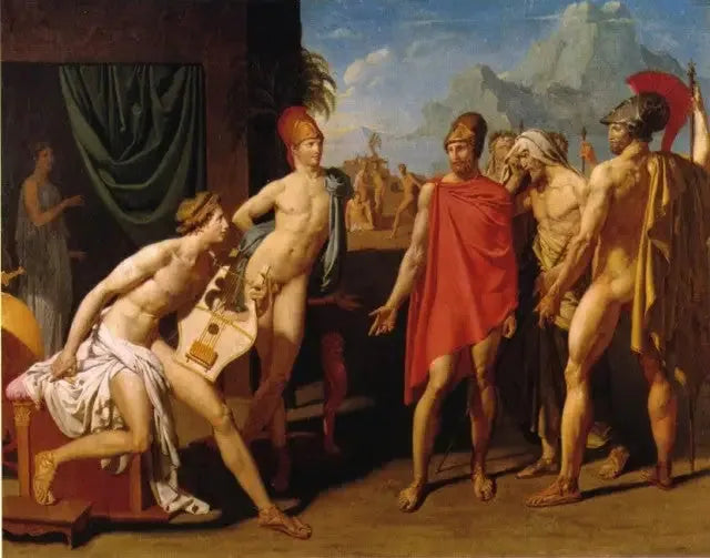Achille recevant les ambassadeurs d'Agamemnon - Jean-Auguste-Dominique Ingres image 1 copie peinte à la main à l’huile