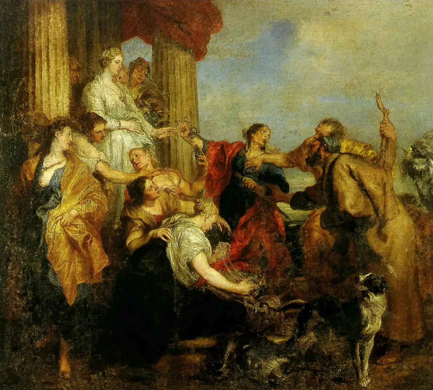 Achille reconnu parmi les filles de Lycomède - Antoine van Dyck image 1 reproduction de peinture à l’huile
