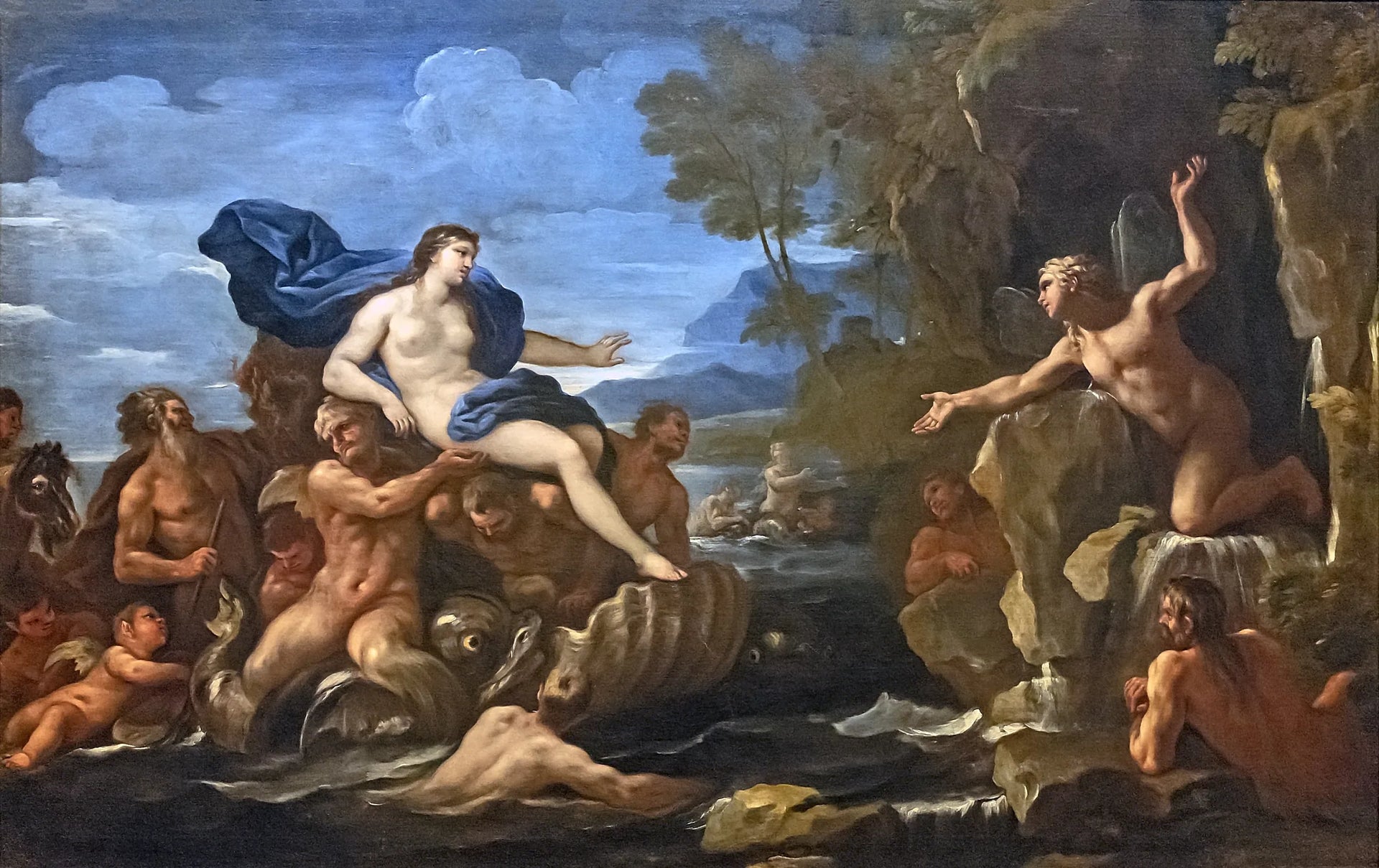 Acis et Galatée - Luca Giordano image 1 copie de tableau peinte à la main