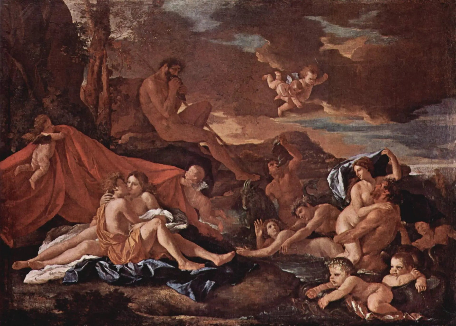 Acis et Galatée - Nicolas Poussin image 1 copie de tableau peinte à la main