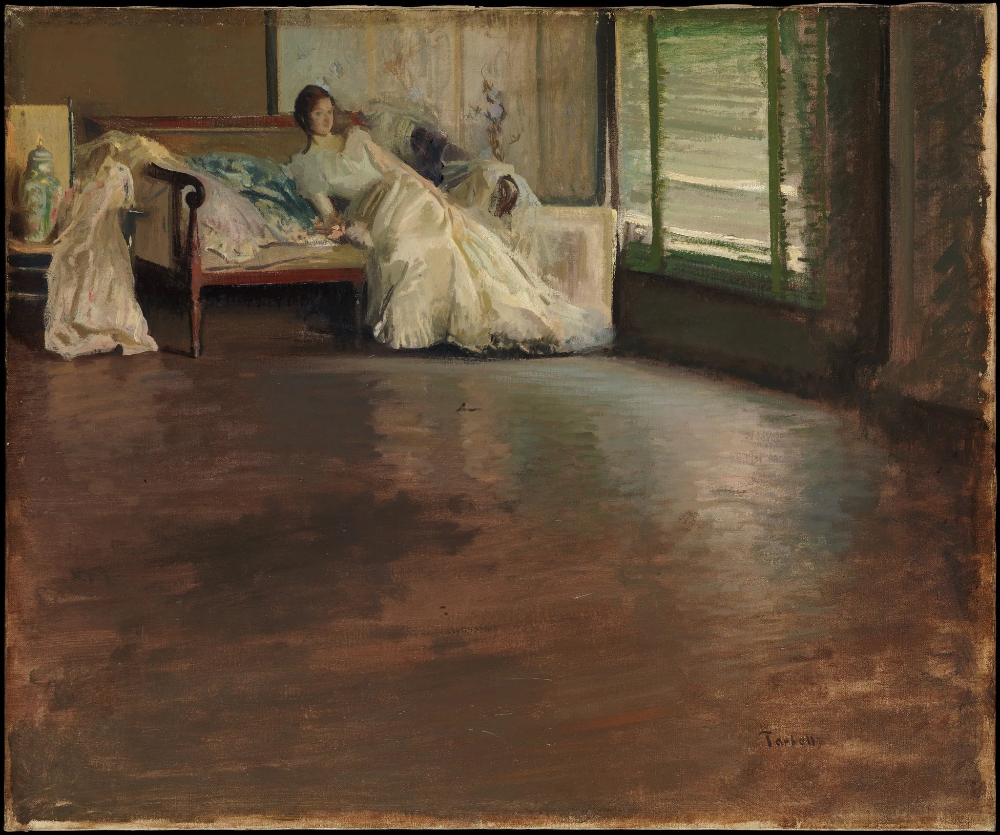 Across the Room - Edmund Charles Tarbell image 1 tableau peint à l’huile sur toile
