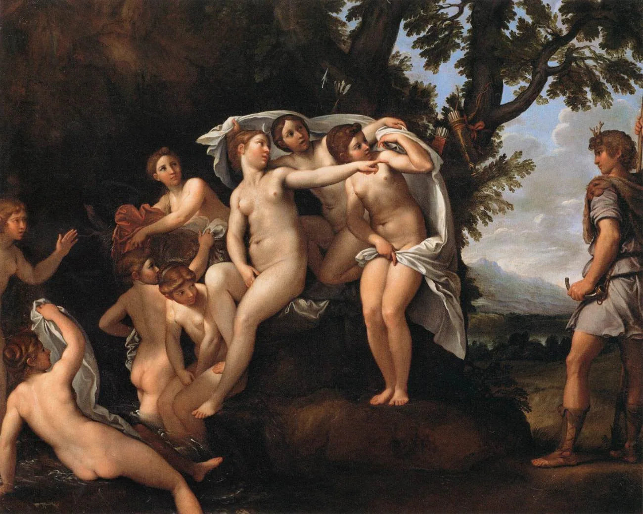 Actéon métamorphosé en cerf - Francesco Albani image 1 reproduction d’œuvre d’art à l’huile