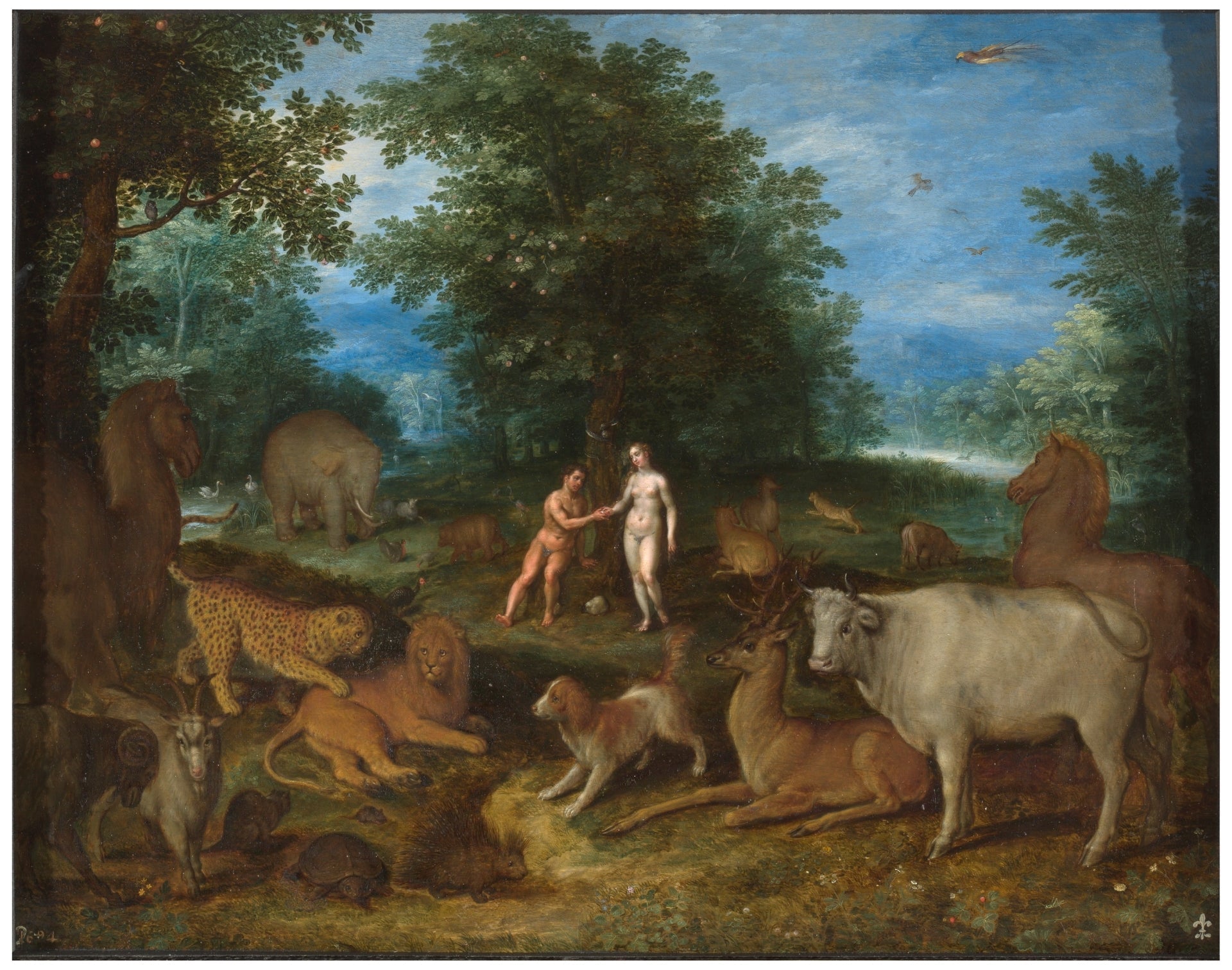 Adam et Ève au Paradis - Jan Brueghel le Jeune image 1 reproduction artisanale de tableau