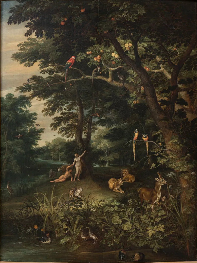 Adam et Ève dans le jardin d'Éden - Jan Brueghel le Jeune image 1 reproduction de peinture à l’huile