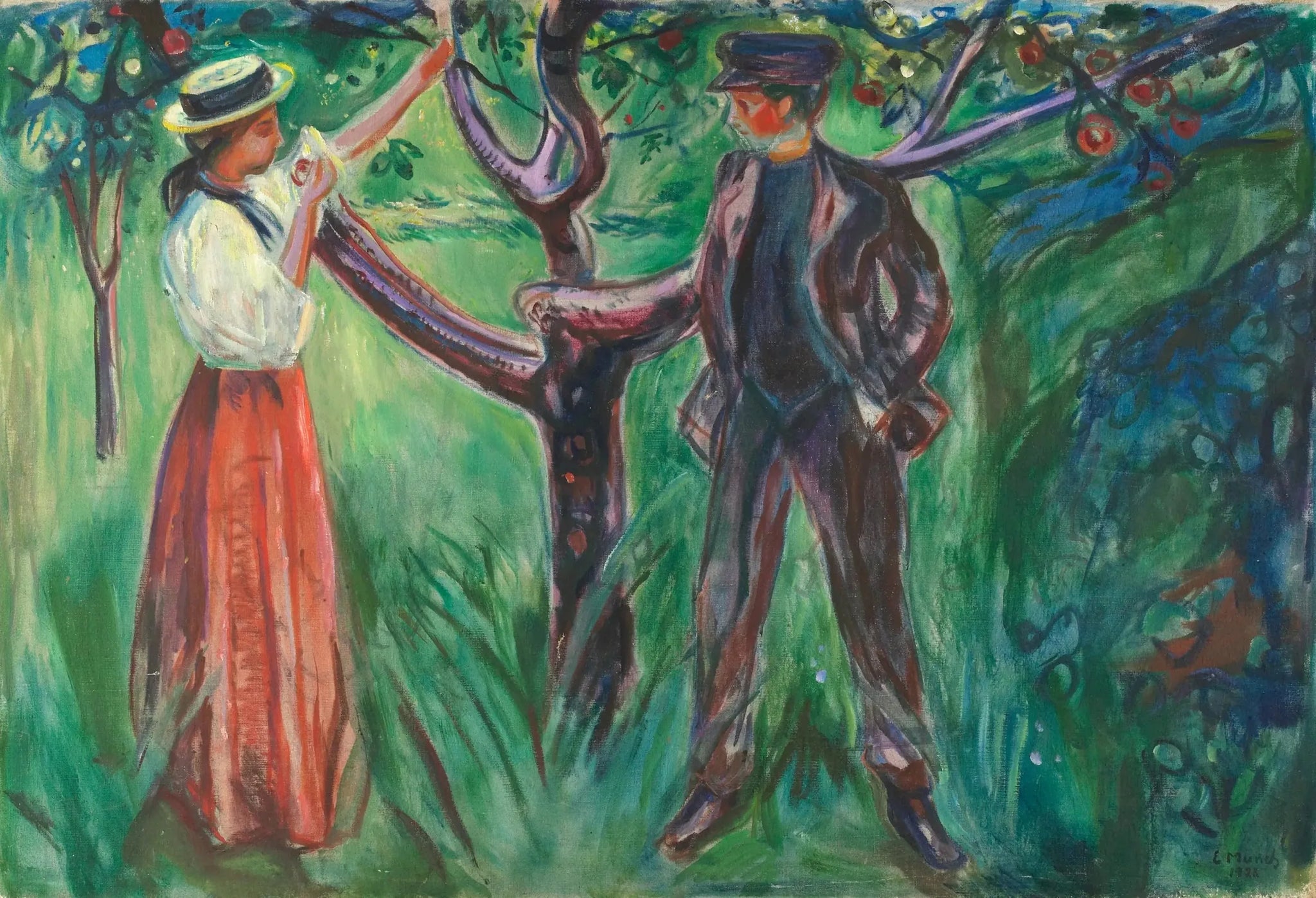 Adam et Ève - Edvard Munch image 1 tableau peint à l’huile sur toile