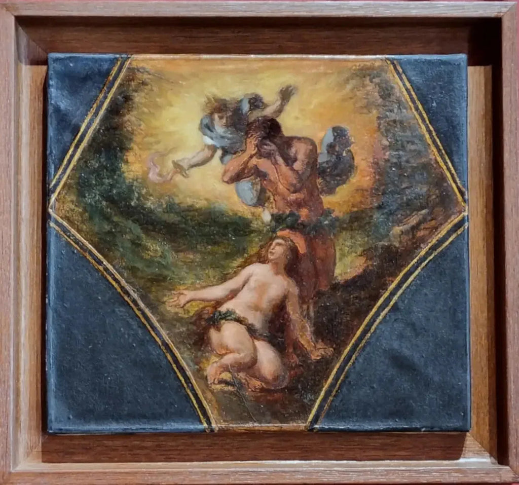 Adam et Ève - Eugène Delacroix image 1 copie peinte à la main à l’huile