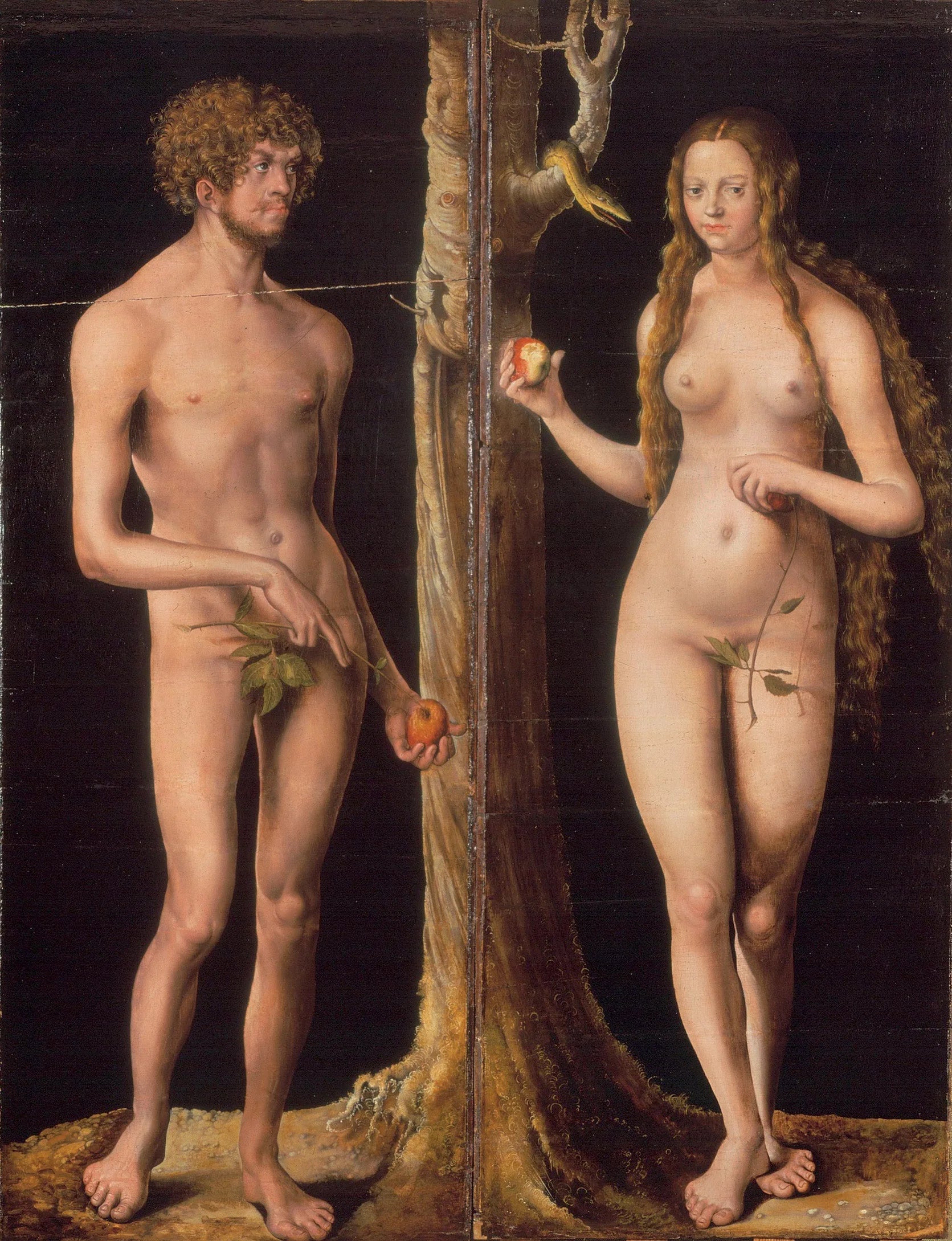 Adam et Ève - Lucas Cranach the Elder image 1 tableau peint à l’huile sur toile
