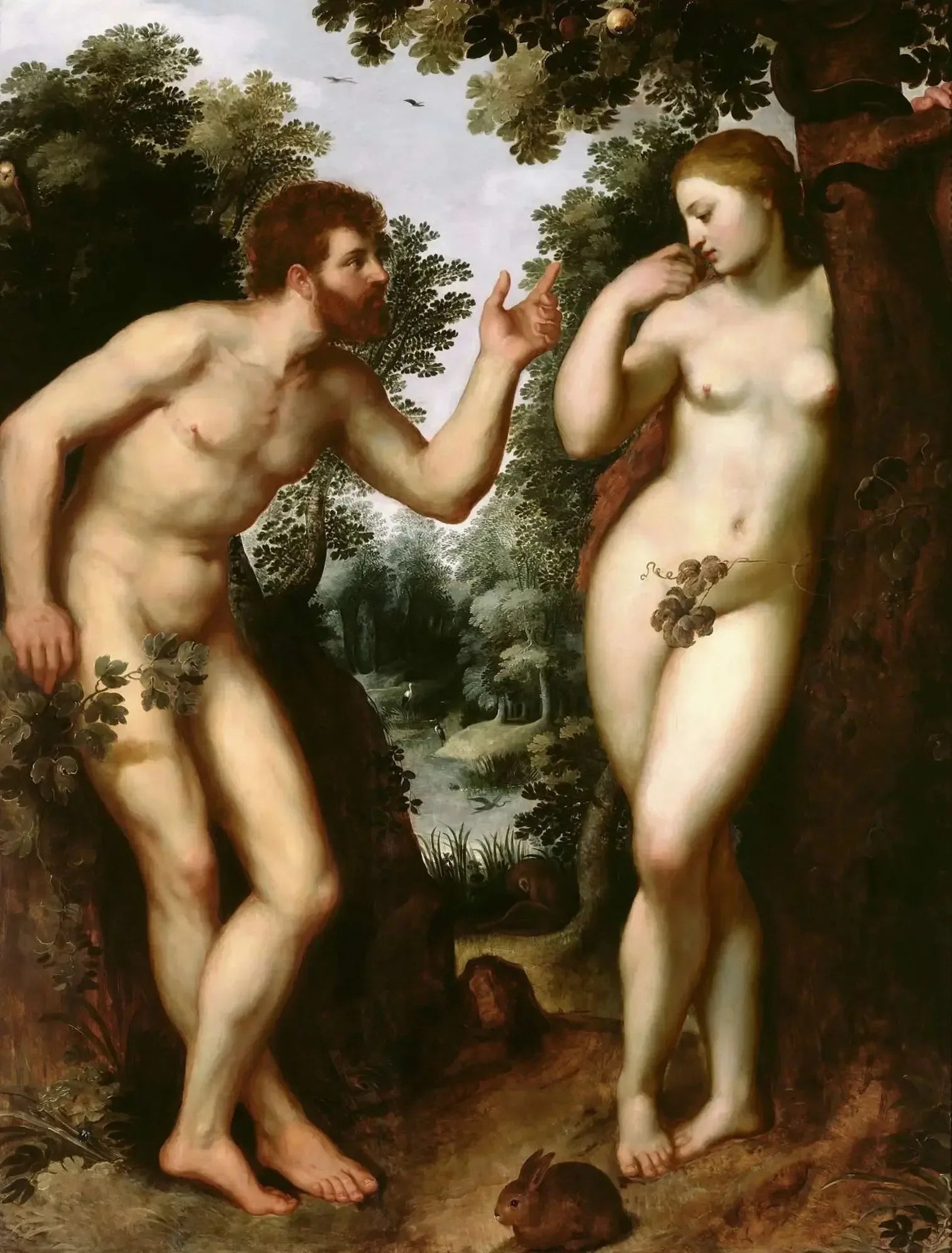 Adam et Ève - Peter Paul Rubens image 1 reproduction de peinture à l’huile