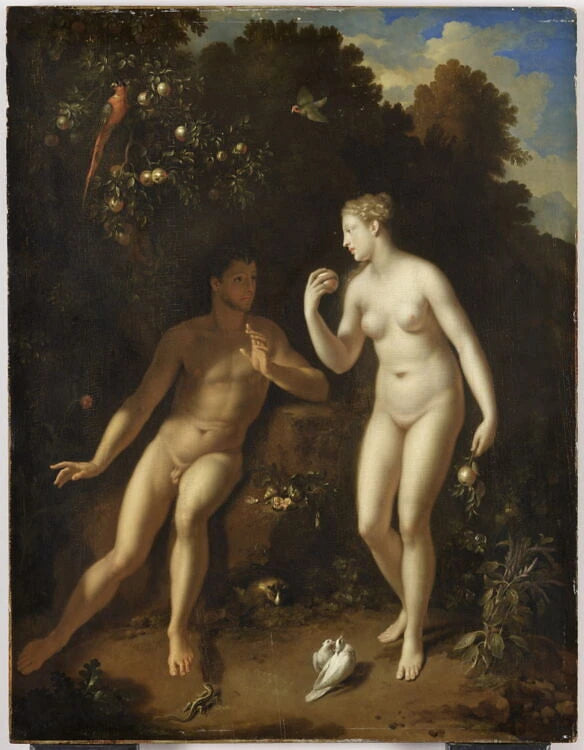 Adam et Ève près de l'arbre du Bien et du Mal - Adriaen van der Werff