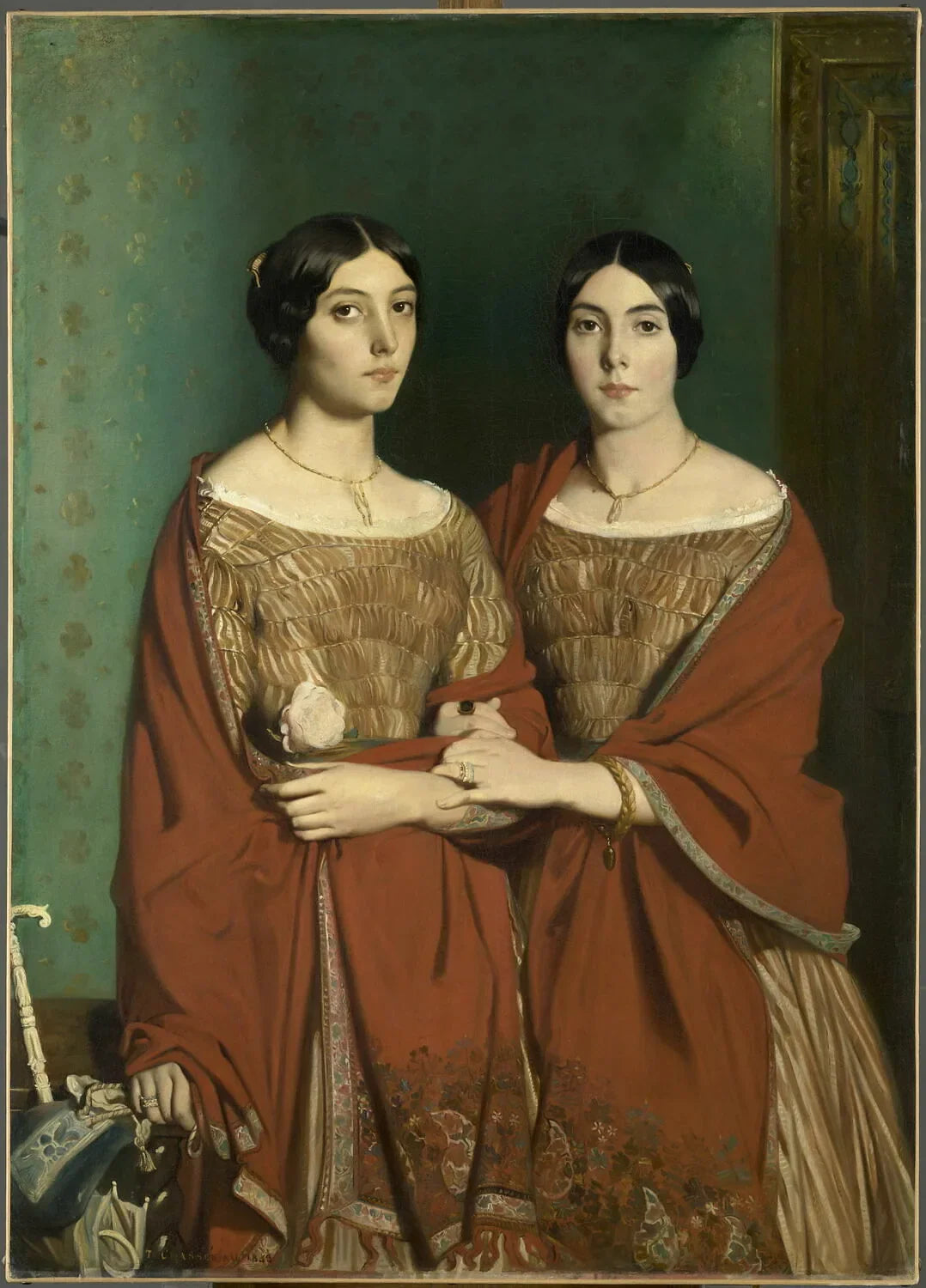 Adèle et Aline Chassériau - Théodore Chassériau image 1 copie de tableau peinte à la main