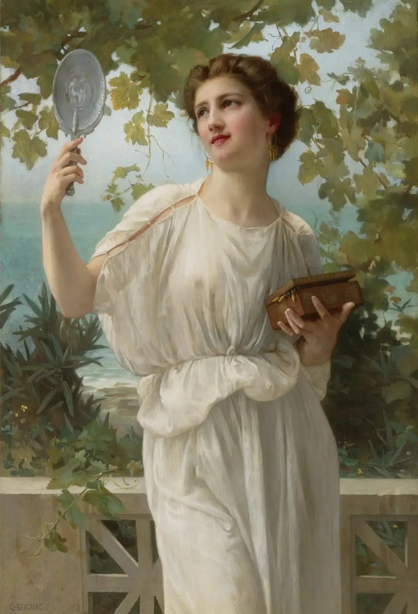 Admirer la beauté - Guillaume Seignac image 1 reproduction d’œuvre d’art à l’huile