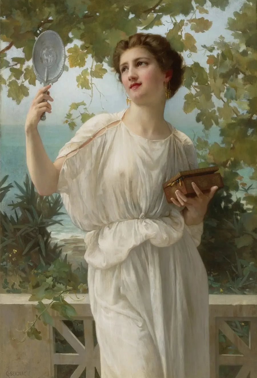 Admirer la beauté - Guillaume Seignac image 1 reproduction d’œuvre d’art à l’huile