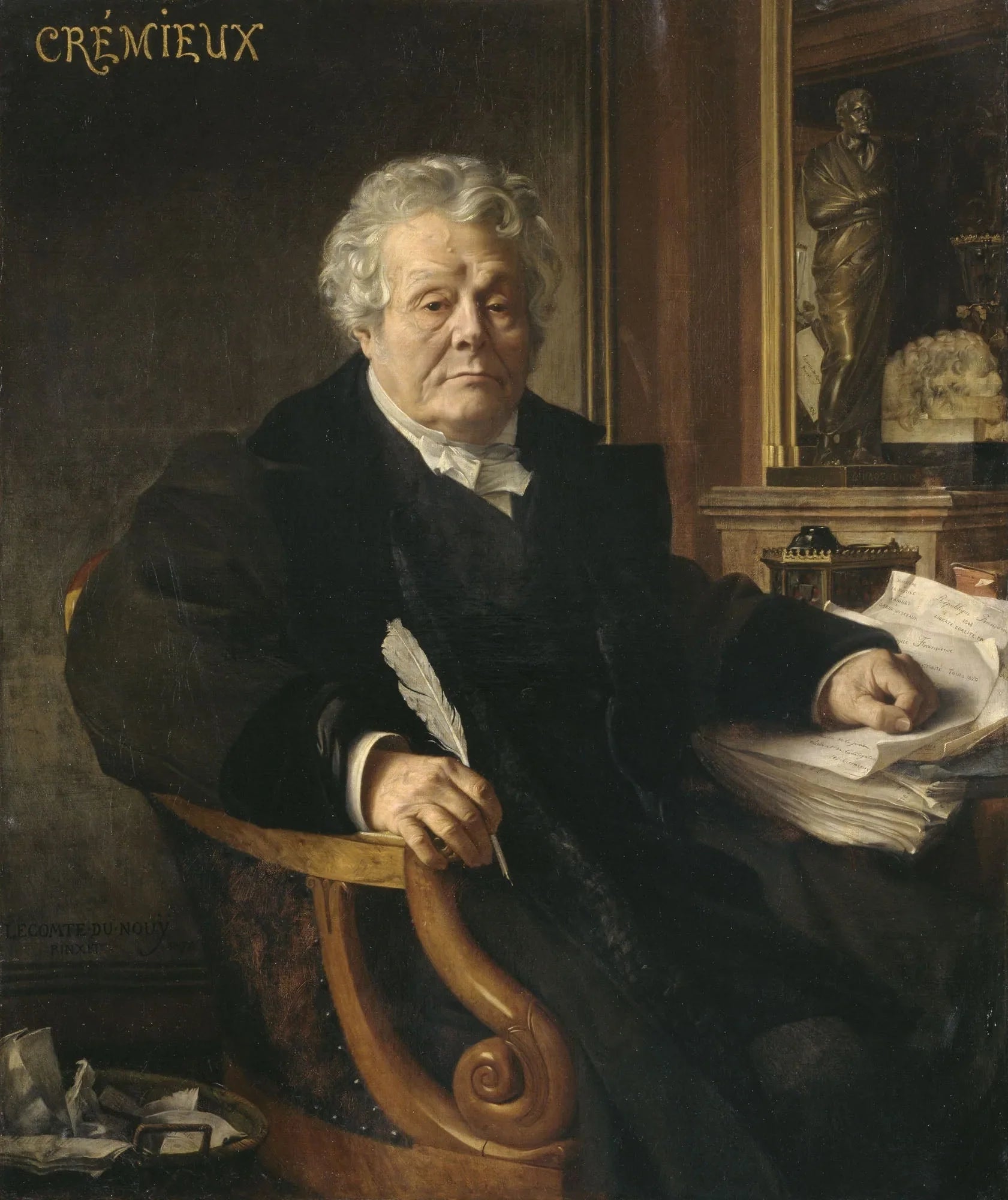 Adolphe Crémieux - Jean-Jules-Antoine Lecomte du Nouÿ image 1 reproduction de peinture à l’huile