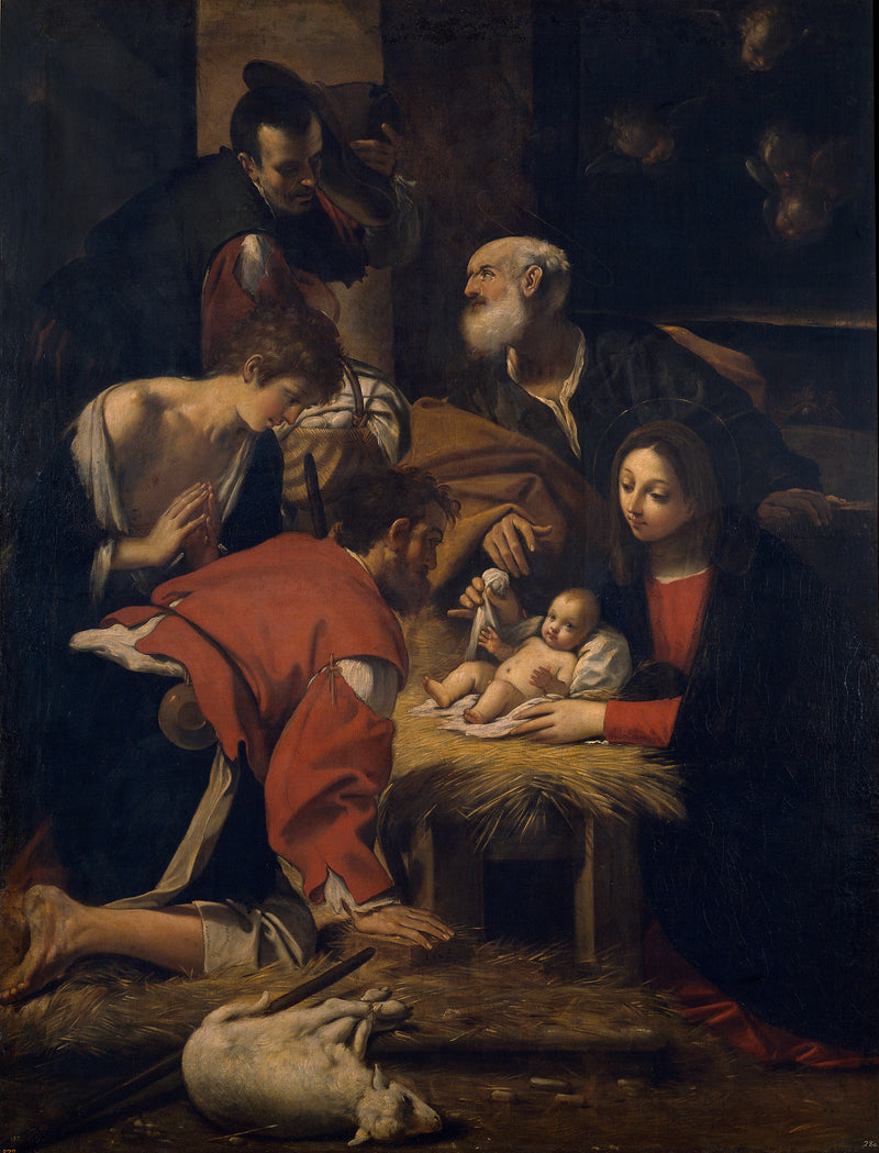 L'Adoration des bergers - Giacomo Cavedone