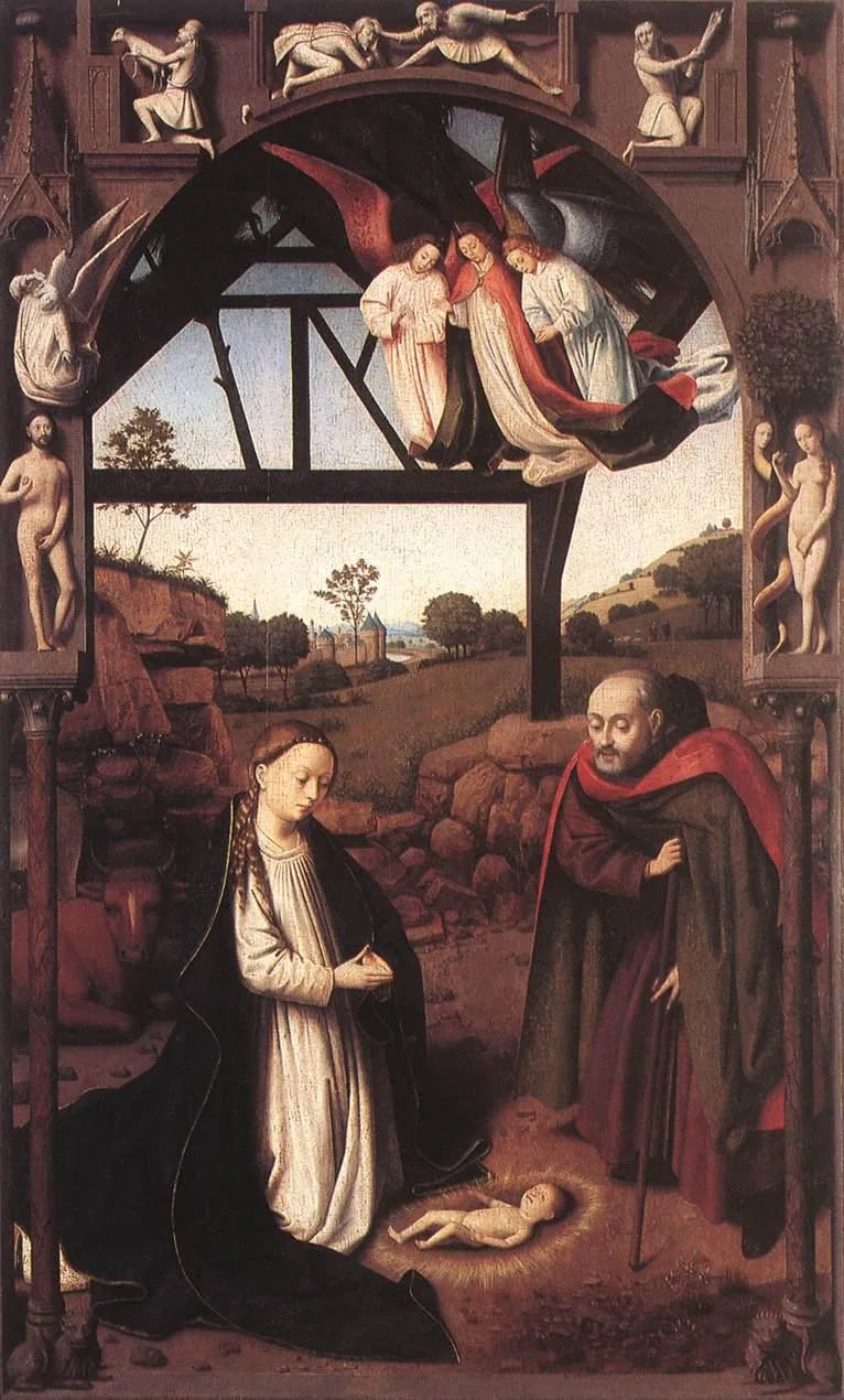 Adoration de l'Enfant Jésus - Petrus Christus image 1 tableau peint à l’huile sur toile