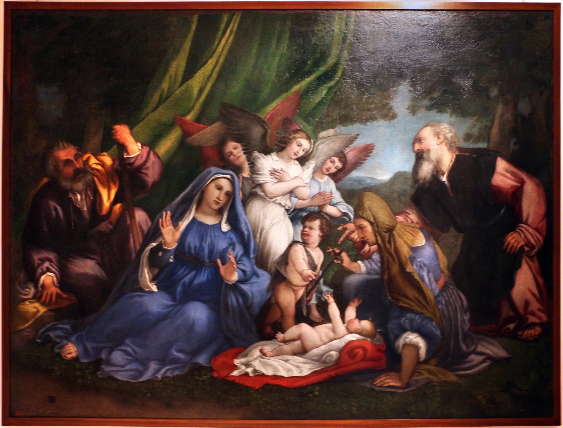 Adoration de l'enfant - Lorenzo Lotto image 1 reproduction de peinture à l’huile
