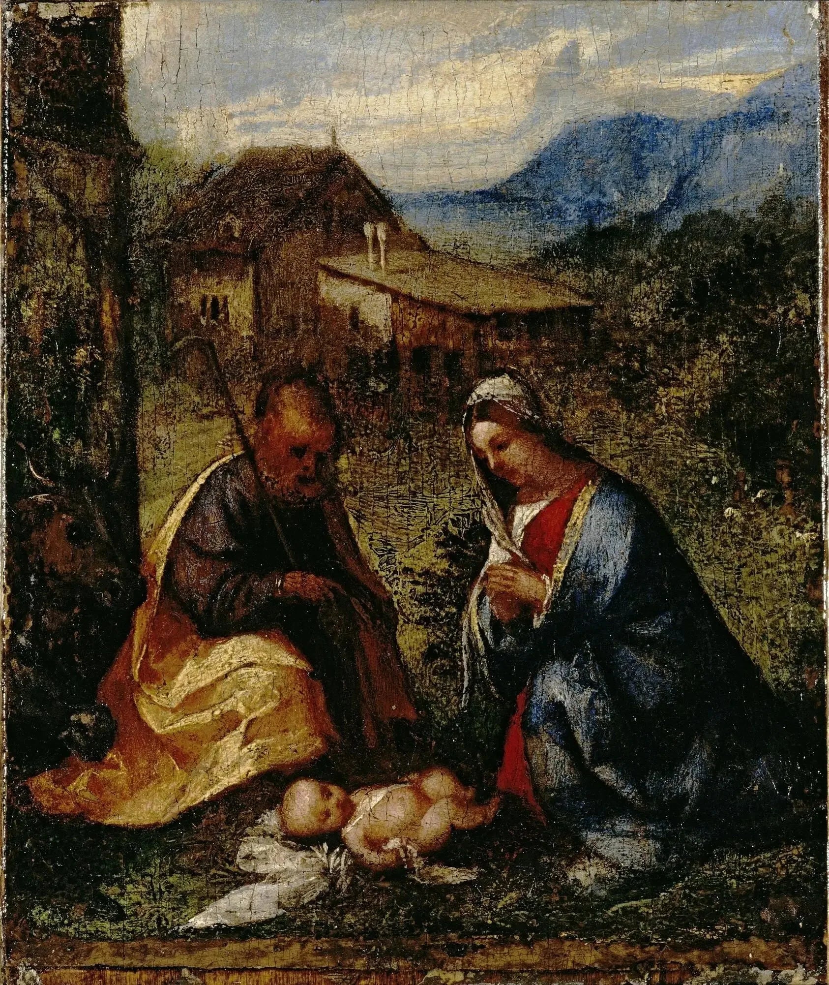 Adoration de l'Enfant - Titian image 1 reproduction artisanale de tableau