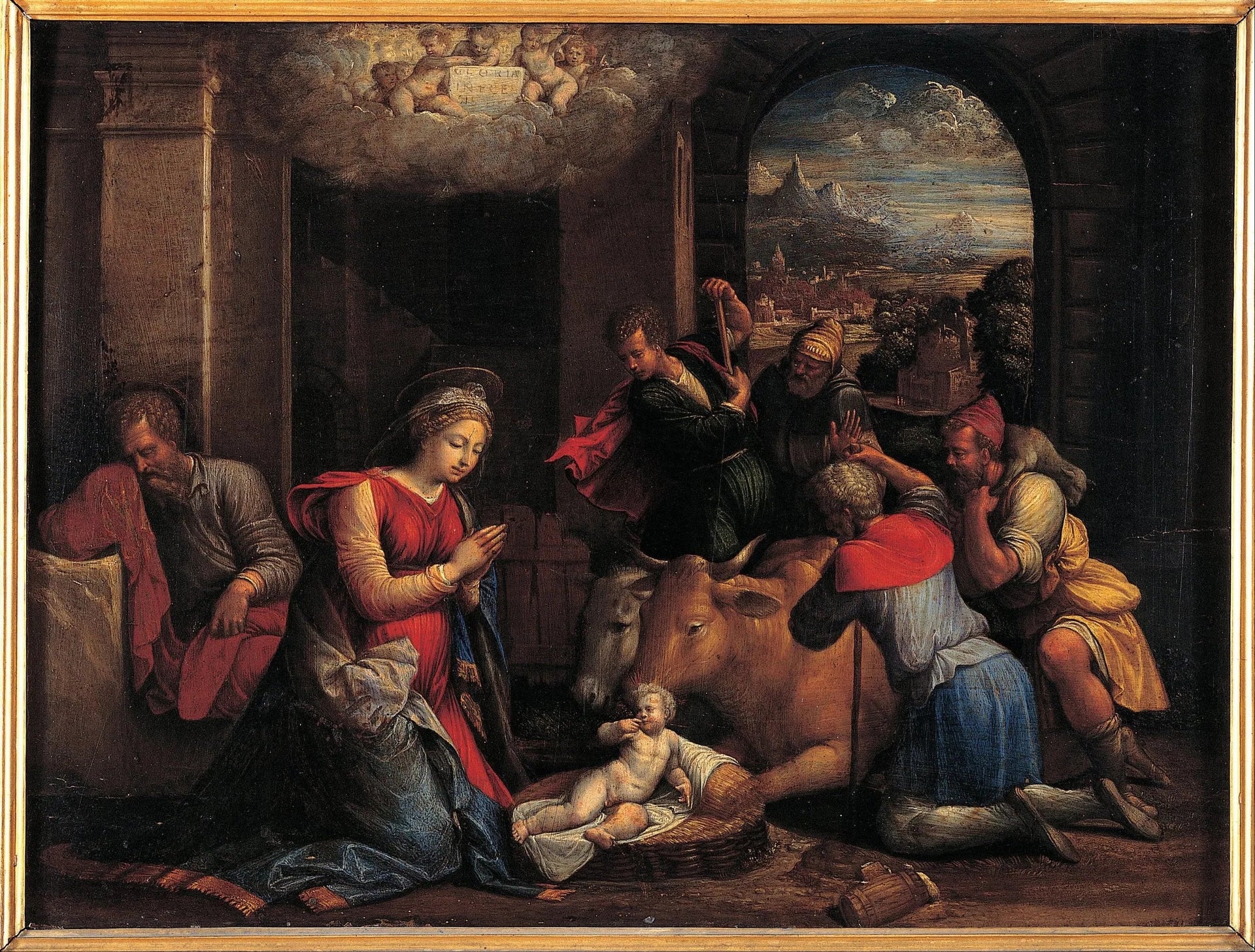 Adoration des bergers - Benvenuto Tisi image 1 reproduction artisanale de tableau
